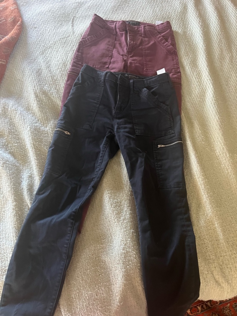 Banana Republic Skinny Pants in Black and Burgundy